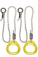 Детские гимнастические кольца треугольные для ДСК желтые КГ02В - магазин СпортДоставка. Спортивные товары интернет магазин в Реже 