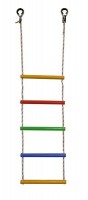 Детская веревочная лестница для ДСК 5 перекладин цвет радуга ЛВ5-3В - магазин СпортДоставка. Спортивные товары интернет магазин в Реже 
