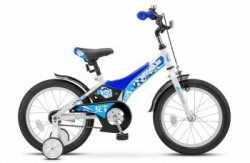Детский велосипед Stels Jet 16" Z010 синий белый - магазин СпортДоставка. Спортивные товары интернет магазин в Реже 